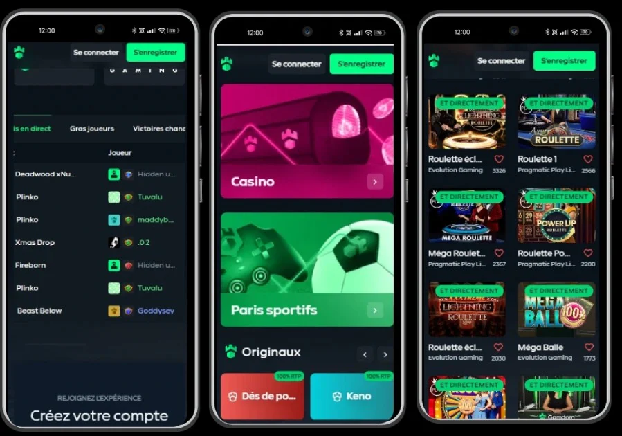 Gamdom sur votre mobile