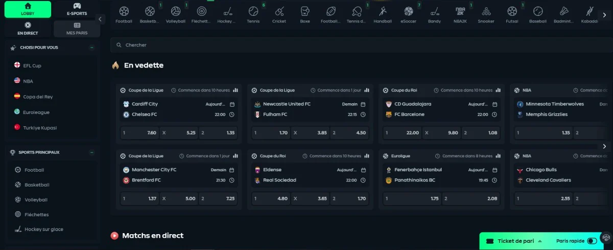 Paris sportifs et eSports en France